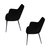 Lingo Harmony Black Upholstered Dining Chair With Conic Legs Set of 2