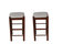 Matthis 25 in. Backless Wood Frame Bar Stool With Fabric Seat Set of 2