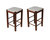 Matthis 25 in. Backless Wood Frame Bar Stool With Fabric Seat Set of 2