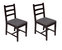 Mia Wood Fabric Dining Chair With Espresso Leg (Set Of 2)