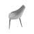 Pitch Harmony Light Grey Velvet Upholstered Dining Chair With Conic Legs