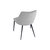 Pitch Harmony Light Grey Velvet Upholstered Dining Chair With Conic Legs