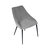 Pitch Harmony Light Grey Velvet Upholstered Dining Chair With Conic Legs