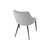 Pitch Harmony Light Grey Velvet Upholstered Dining Chair With Conic Legs