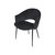 Puff Paste Harmony Black Upholstery Dining Chair With Conic Legs