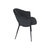 Puff Paste Harmony Black Upholstery Dining Chair With Conic Legs