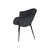 Puff Paste Harmony Black Upholstery Dining Chair With Conic Legs