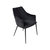 Your Choice Harmony Charcoal Grey Upholstery Dining Chair With Conic Legs