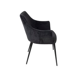 Your Choice Harmony Charcoal Grey Upholstery Dining Chair With Conic Legs