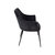 Your Choice Harmony Charcoal Grey Upholstery Dining Chair With Conic Legs