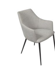 Your Choice Harmony Urban Grey Upholstery Dining Chair With Conic Legs (Set Of 2)