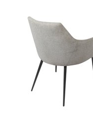 Your Choice Harmony Urban Grey Upholstery Dining Chair With Conic Legs (Set Of 2)