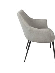 Your Choice Harmony Urban Grey Upholstery Dining Chair With Conic Legs (Set Of 2)