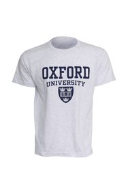 Mens Oxford University Print Short Sleeve T-Shirt (Ash) - Ash