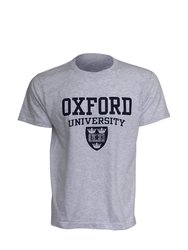 Mens Oxford University Print Short Sleeve T-Shirt (Sport Grey) - Sport Grey