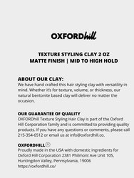 2 Oz OXFORDhill Texture Clay Pomade