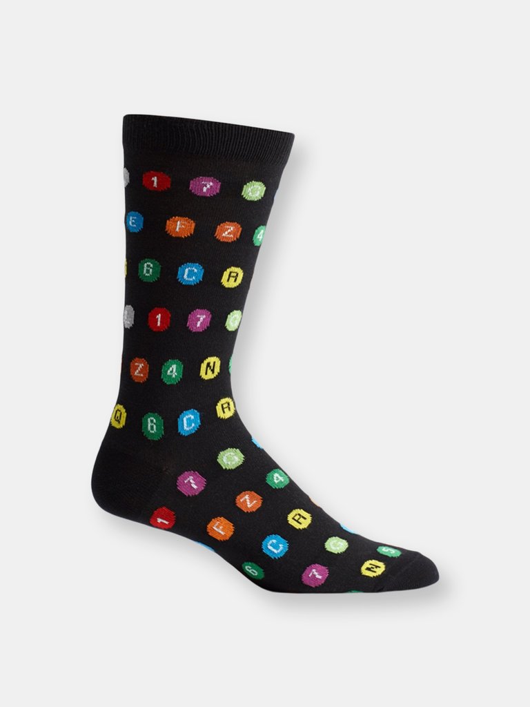 MTA Subway Route Symbols Sock - Black