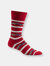 Wrap Around Stripes Sock - Red