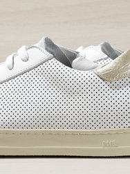 John White/Perforated Sneaker