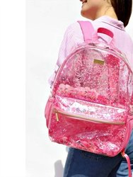 Confetti Clear Backpack - Pink