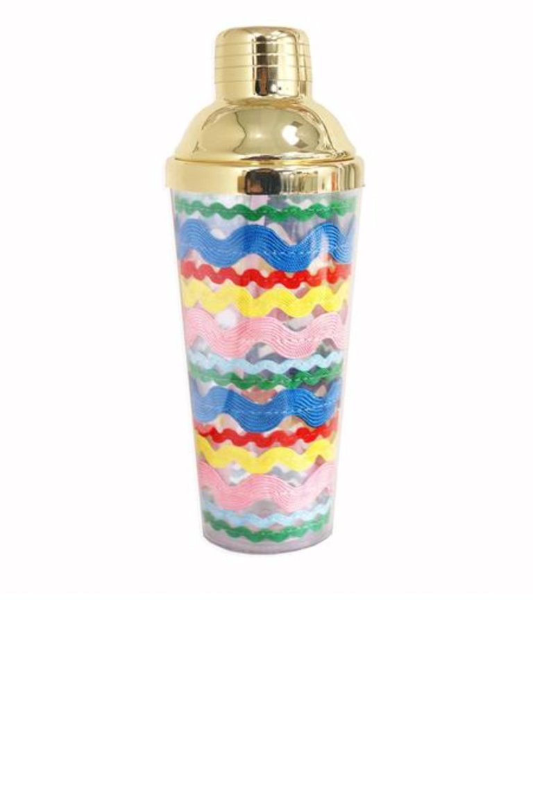 Making Waves Drink Shaker In White, Red, Green, Yellow, Pink, Gold - White, Red, Green, Yellow, Pink, Gold