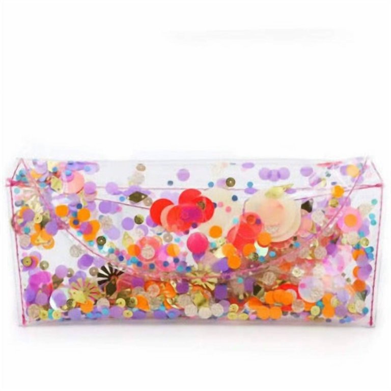 Women's Side Of Sunshine Sunglass Case In Clear/White - Clear/White