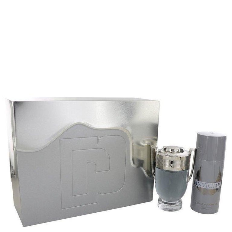 Invictus by Paco Rabanne Gift Set -- 3.4 oz Eau De Toilette Spray + 5.1 oz Deodorant Spray