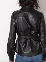 Belize Vegan Leather Shacket