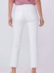 Cindy Crop Jeans In Cool White