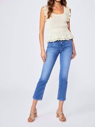 Cindy Crop Jeans In Rock Show Distressed