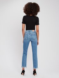 Cindy High Rise Straight Leg Jeans