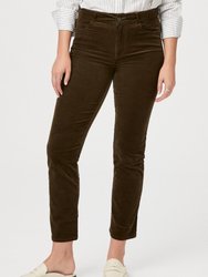 Cindy Pant - Dark Brushed Olive Corduroy - Dark Brushed Olive Corduroy