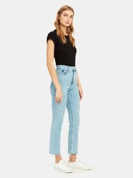 Cindy Ultra High Rise Raw Hem Jeans