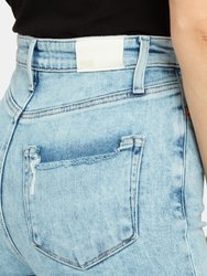 Cindy Ultra High Rise Raw Hem Jeans