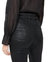 Claudine Front Zip Flare Jeans In Black Coated Denim