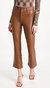 Claudine High Rise Straight Leg Ankle Jean - Cognac Luxe Coating