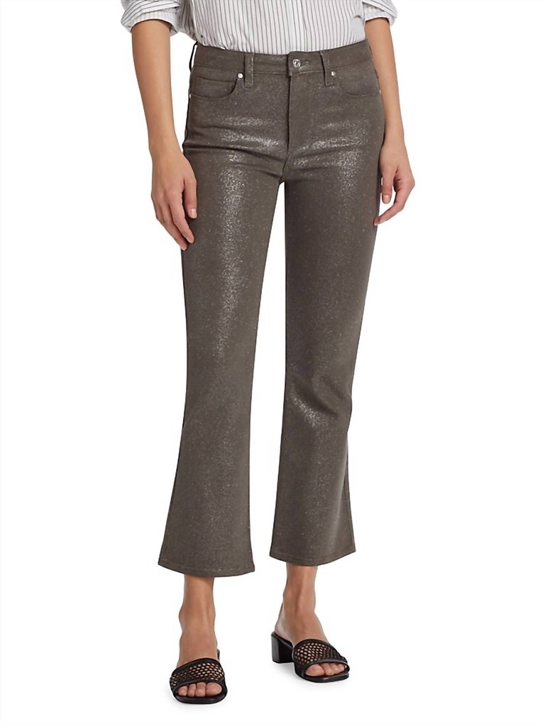 Claudine Pants - Dark Taupe/Silver Coating
