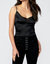 Cordoba Stretch Silk Bodysuit - Black