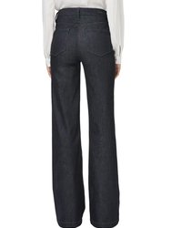 Leenah High Rise With Gold Clasp Wide Leg Jean - Montecito