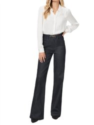 Leenah High Rise With Gold Clasp Wide Leg Jean