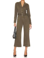 Long Sleeve Anessa Jumpsuit - Brushed Olive