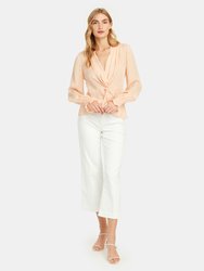 Lorienne Front Twist Silk Top