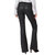 Lou Lou Coated High Rise Flare Jeans In Black