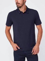 Men's Burke Polo Shirt In Deep Anchor - Deep Anchor