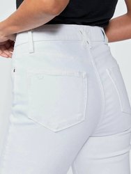 Noella High Rise Jeans In Soft Ecru Destructed