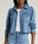 Pacey Raw Hem Crop Denim Jacket