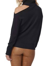 Raundi Open Shoulder Sweater In Black