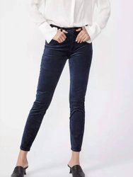 Women's Hoxton Ankle Velvet Jeans - Deep Navy