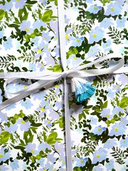 Blue Blooms Gift Wrap