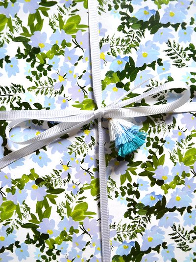 Paint & Petals Blue Blooms Gift Wrap product
